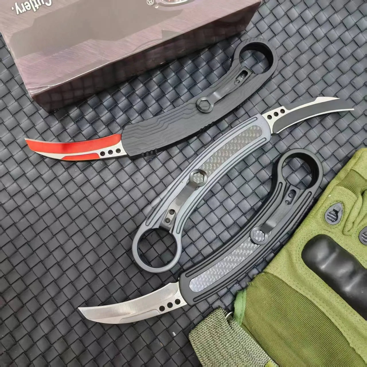 Pocket Knife 440C Steel Blade Aluminum Handle