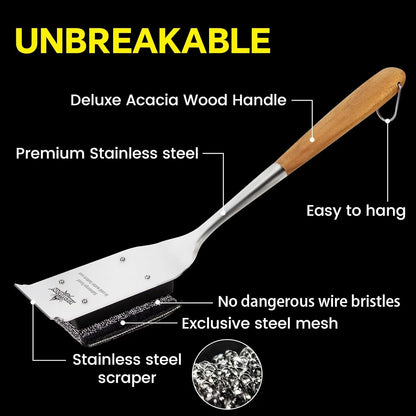 Bristle-Free Grill Brush with Steam Cleaning,