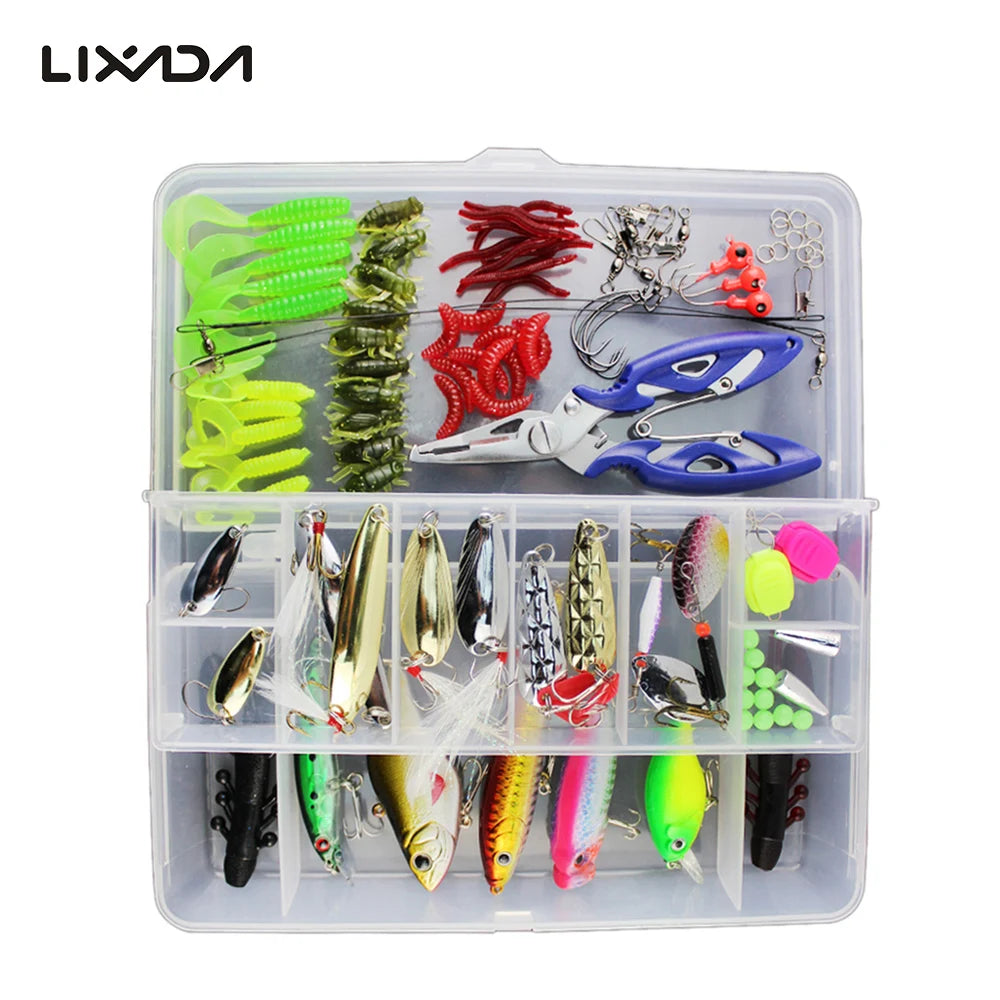 132PCS Fishing Lures Tackle Mixed Kit