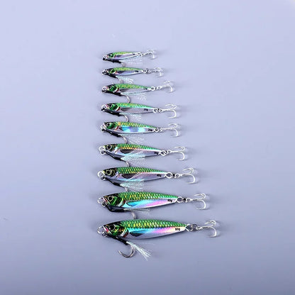 Metal Cast Jig Spoon 7g Artificial Bait Tackle