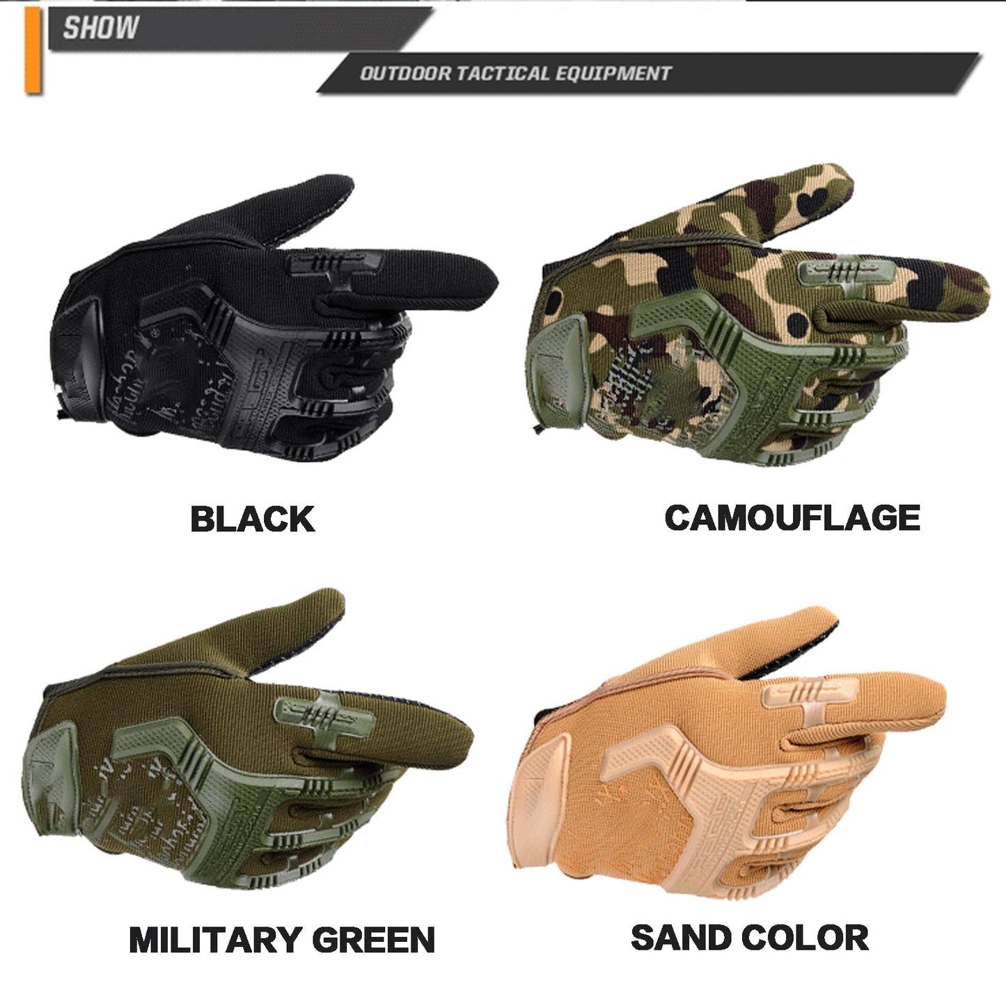 Tactical Gloves Anti Slip Palm Super Breathable