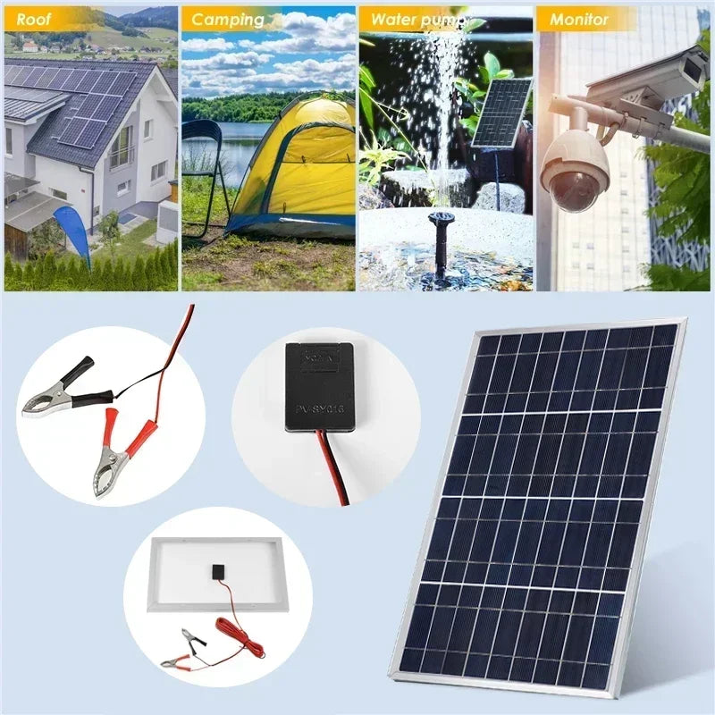 Outdoor Solar Panel 600W 12V Polycrystalline USB Power