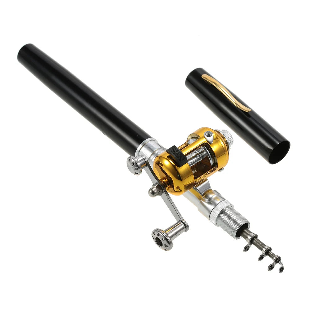Telescopic Portable Pocket Pen Fishing Rod reel Fishing Line Soft Lures Baits Jig Hooks