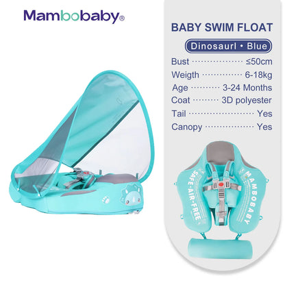 Non-Inflatable Baby Float with Canopy