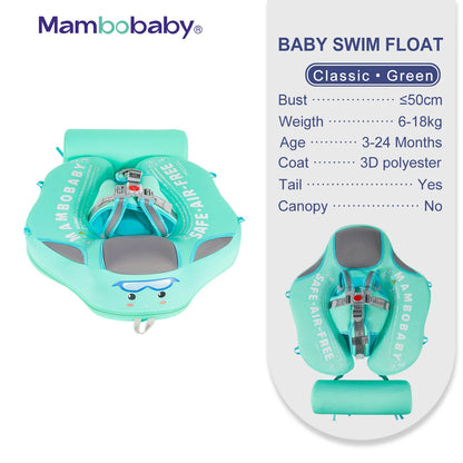 Non-Inflatable Baby Float with Canopy