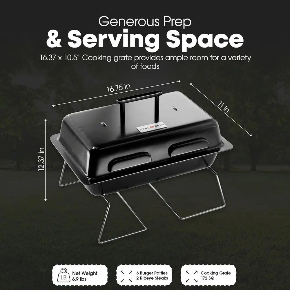 Portable Propane Gas Grill with Foldable Legs -