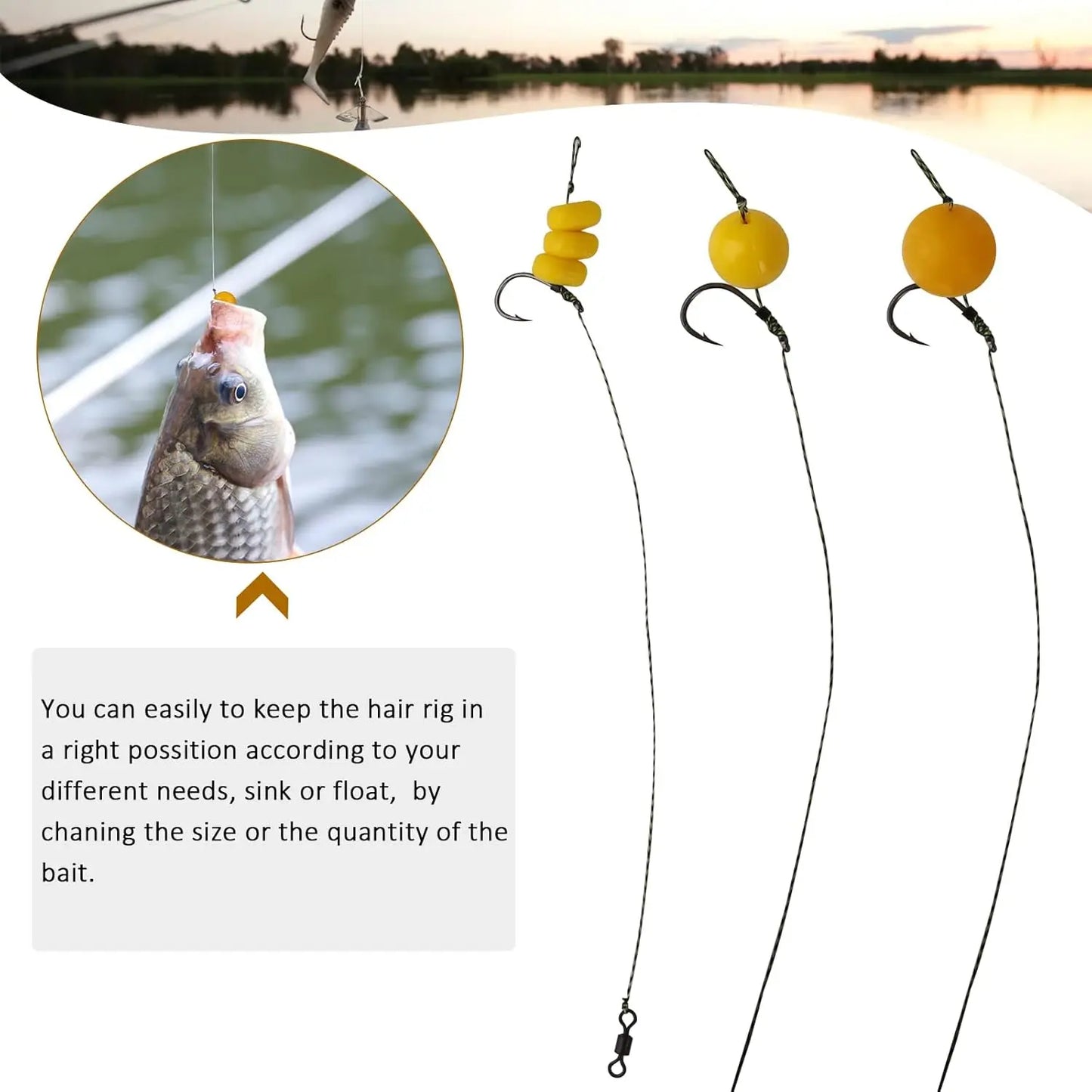 41PCS/151PCS Carp Fishing Hair Rigs,
