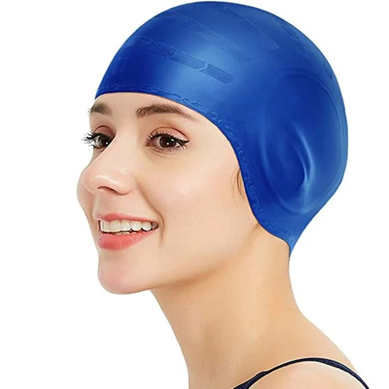 High Elasticity, Ears Protection, Large Silicone Diving Cap for Enhanced Comfort and Durability