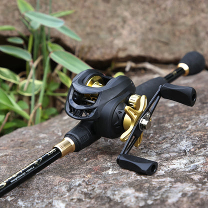 Telescopic Fishing Rod and 7.2:1 High Speed Fishing Reel with Freshwater