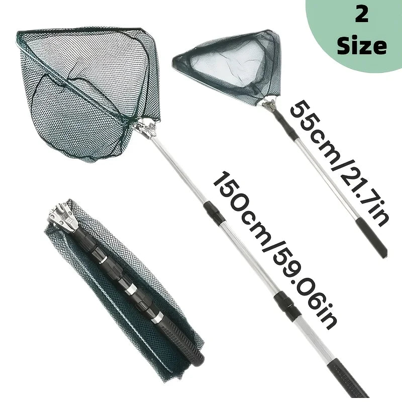 1pc Aluminum Alloy Fishing Net Telescopic Handle
