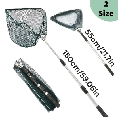 1pc Aluminum Alloy Fishing Net Telescopic Handle