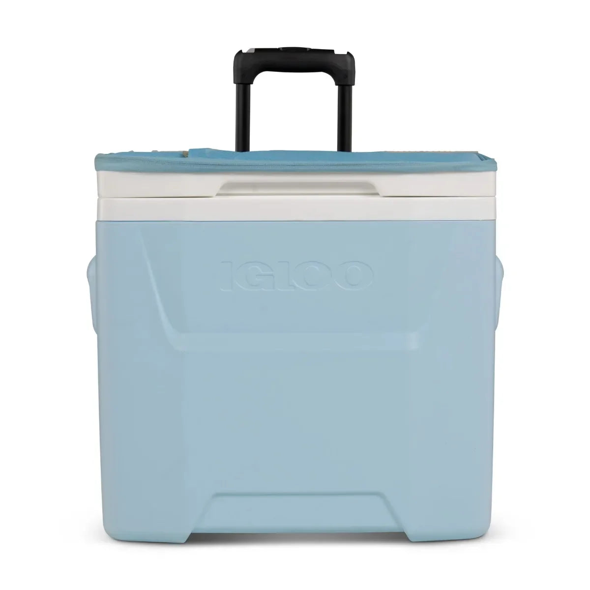 28QT Powder Blue Soft Top Cooler with Wheels,