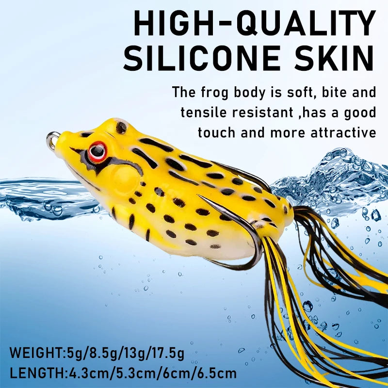 10pcs Frog Shape Lure with Fishing Hooks 3D Eyes