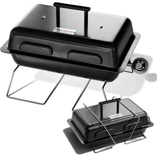 Portable Propane Gas Grill with Foldable Legs -