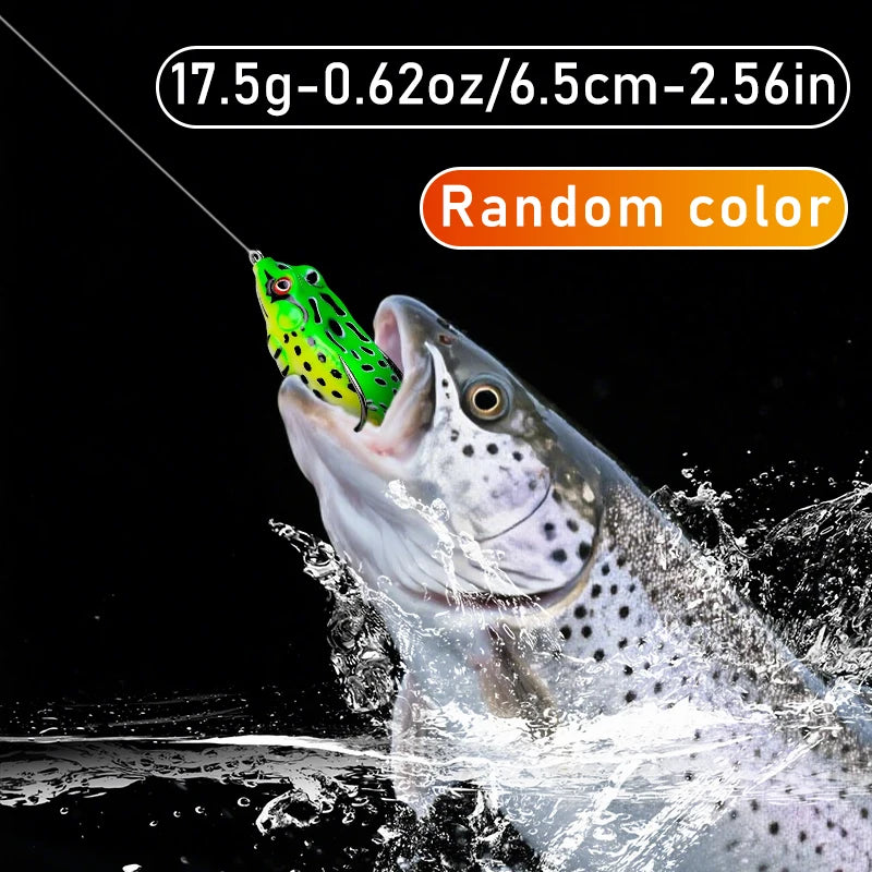 10pcs Frog Shape Lure with Fishing Hooks 3D Eyes