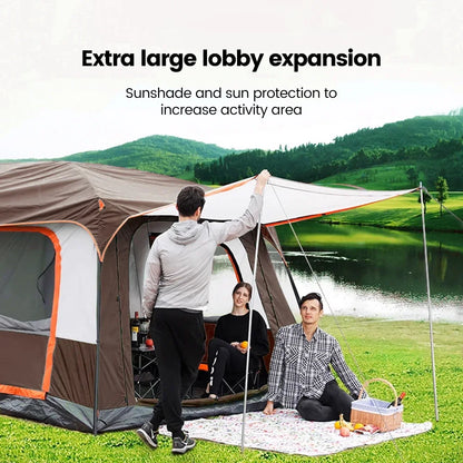 4 Season Camping Tent 3-12 Person Double Layer 2 room