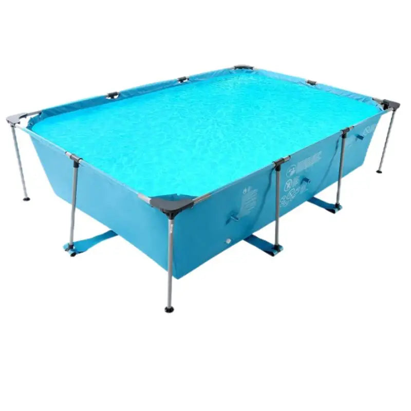 Above Ground Outdoor 178" x 87" Swimming Pool with Metal Frame for Backyard Use