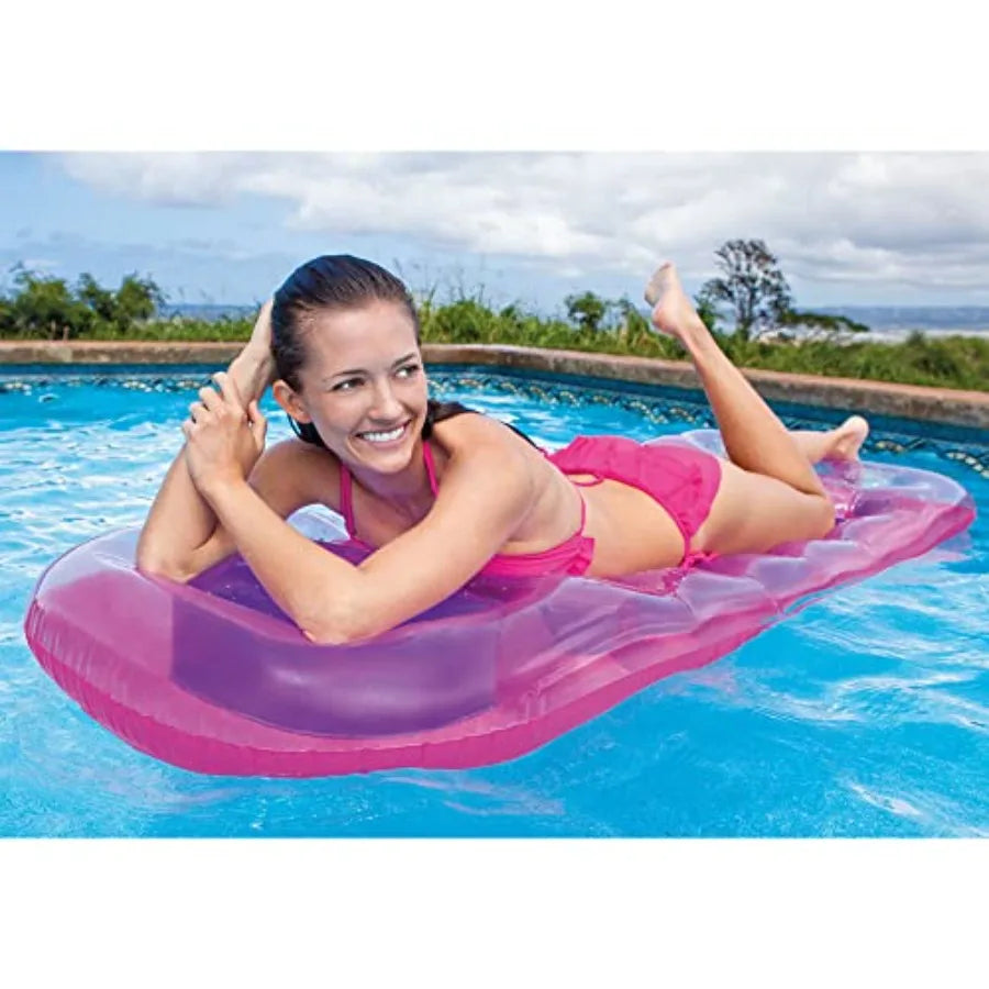 Inflatable Pool Float Raft Lounger Swimming Mat 74 X 28 1 Pack Colors May Vary