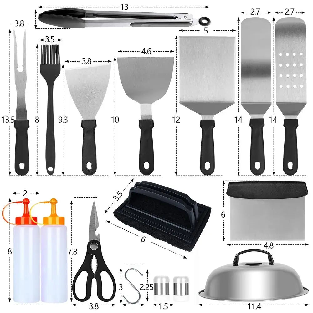,Extra Thickened Stainless Steel Grill Accessories Set