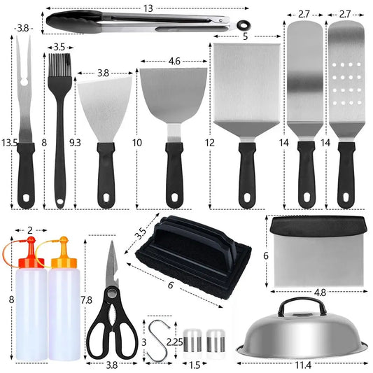 ,Extra Thickened Stainless Steel Grill Accessories Set