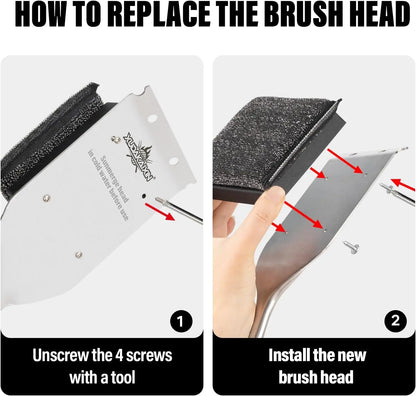 Bristle-Free Grill Brush with Steam Cleaning,