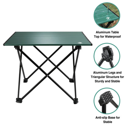 Ultralight Aluminum Folding Table with Carry Bag