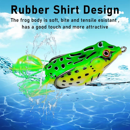 10pcs Frog Shape Lure with Fishing Hooks 3D Eyes