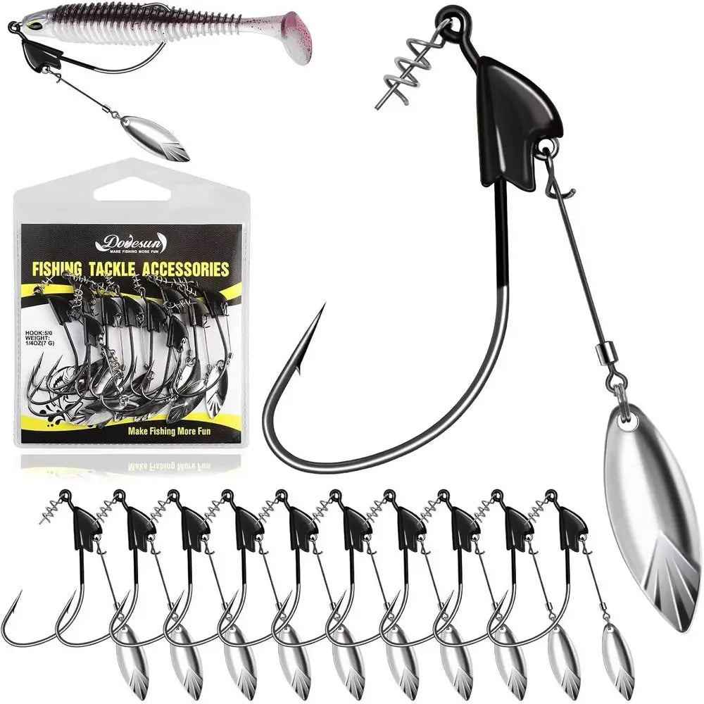 Weighted Swimbait Fishing Hooks 3/0 4/0 5/0 10pcs