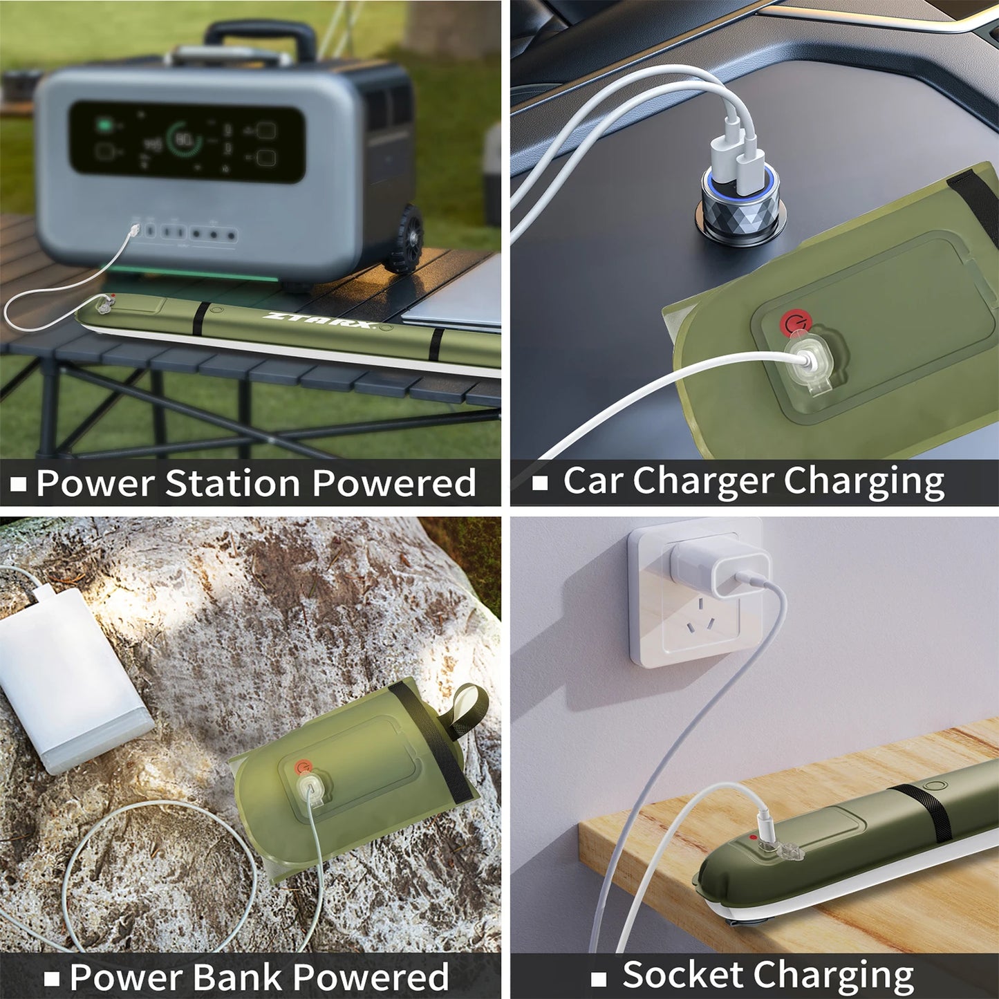 Rechargeable Portable Camping Strong Light Waterproof 2000 mAh