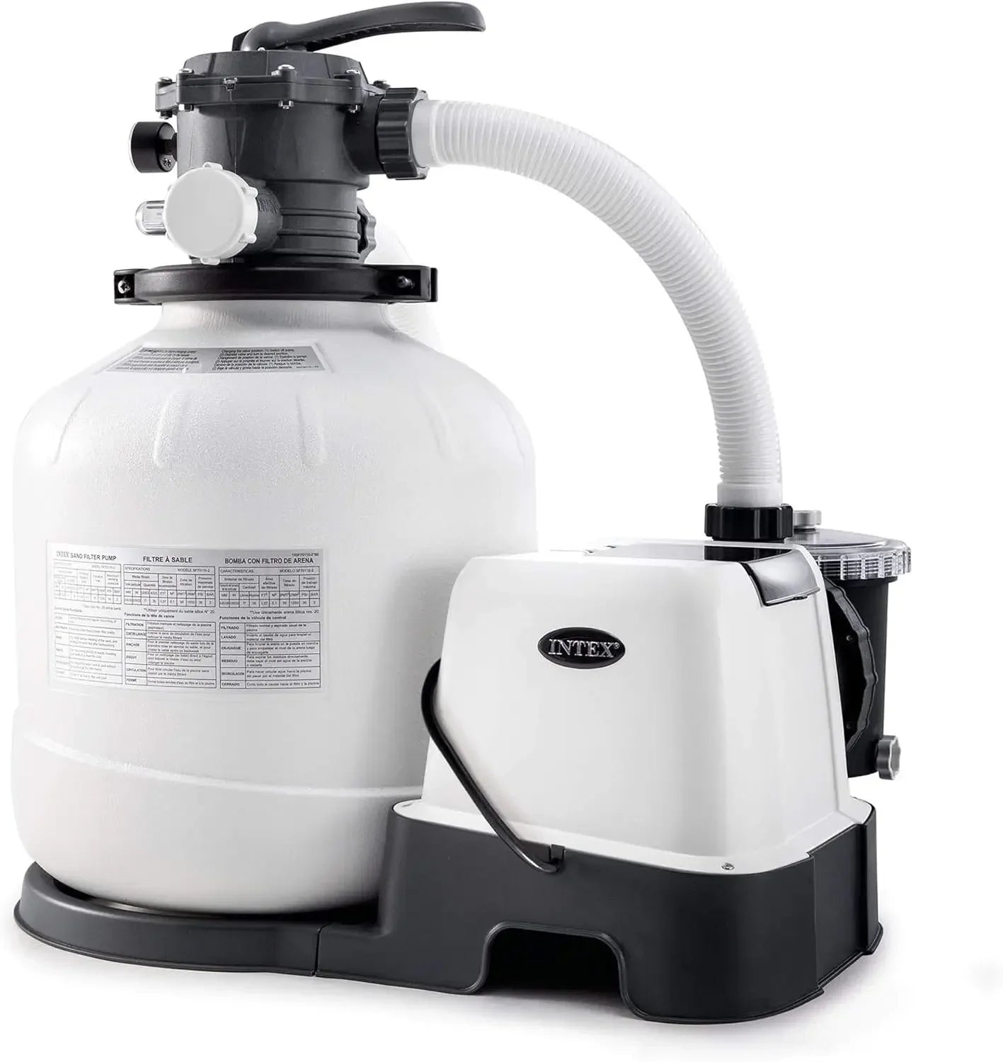 Sand Filter Pump & Saltwater System for Up to 15,000 Gal Pools, Krystal Clear - Automatic Algae Control & Above-Ground Swimming