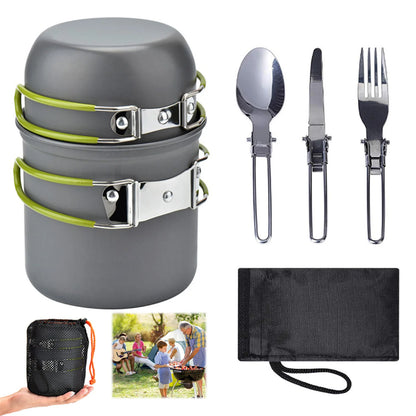 Portable Cook Gear Aluminum Alloy Cookware Sets