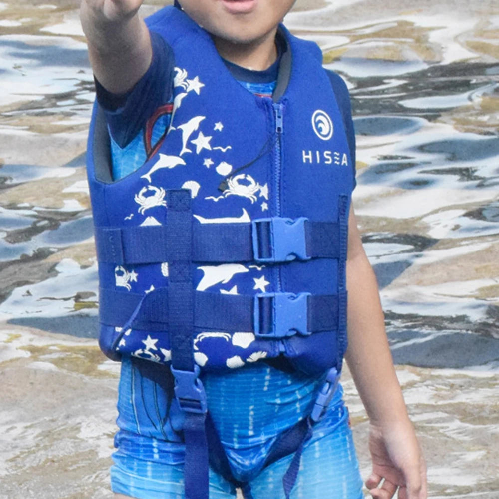 2025 Neoprene Children's Life Jacket Swimming Sailing Rafting Safety Life Jacket