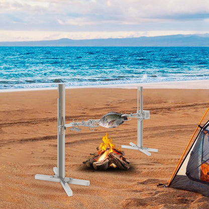 Electric Stainless Steel Rotisserie Grill 360-degree Rotation