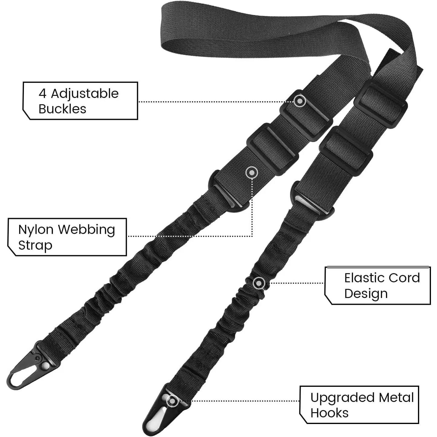 Tactical Two Point Sling Sling Swivel Mounts Quick Release and Mounting Base