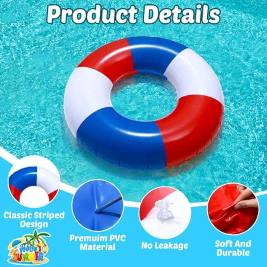 2 Pcs Inflatable Swimming Float Tools 35Inch