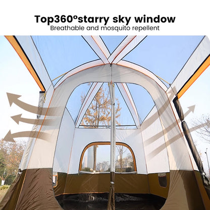 4 Season Camping Tent 3-12 Person Double Layer 2 room
