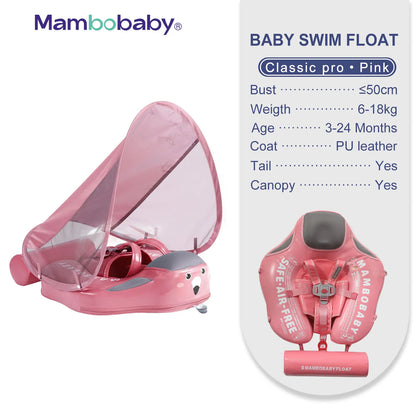 Non-Inflatable Baby Float with Canopy