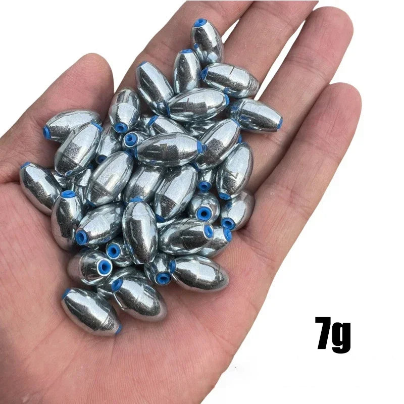 10pcs/Lot Alloy Hollow Olive Fishing Sinkers