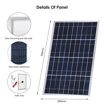 Outdoor Solar Panel 600W 12V Polycrystalline USB Power
