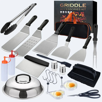 ,Extra Thickened Stainless Steel Grill Accessories Set