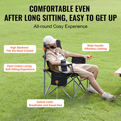 Camping Chair 350lbs High Load Ultralight Folding Chair