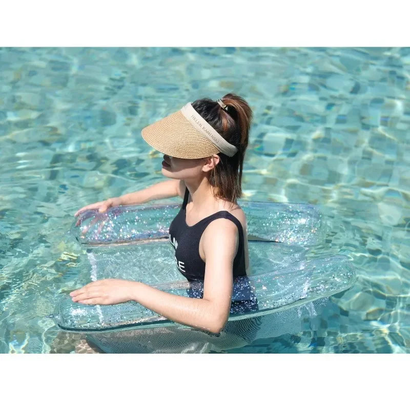 1/2pcs Water Hammock Recliner Inflatable Floating Swimming Mattress Sea Swimming Ring Pool Party Toy Lounge Bed For Swimming