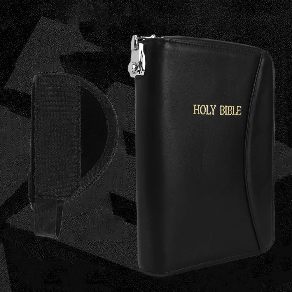 Holy Bible Pistol Case for Small Handguns Storage (Black)