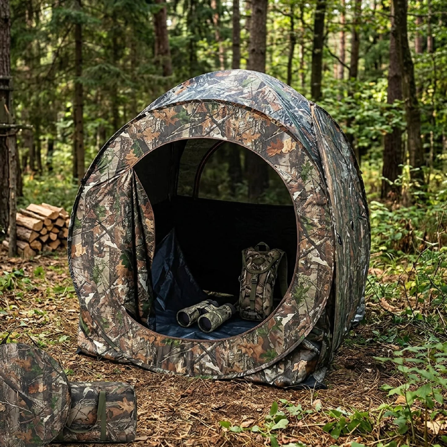 Camouflage Pop-Up Hunting Blind Ground Shelter