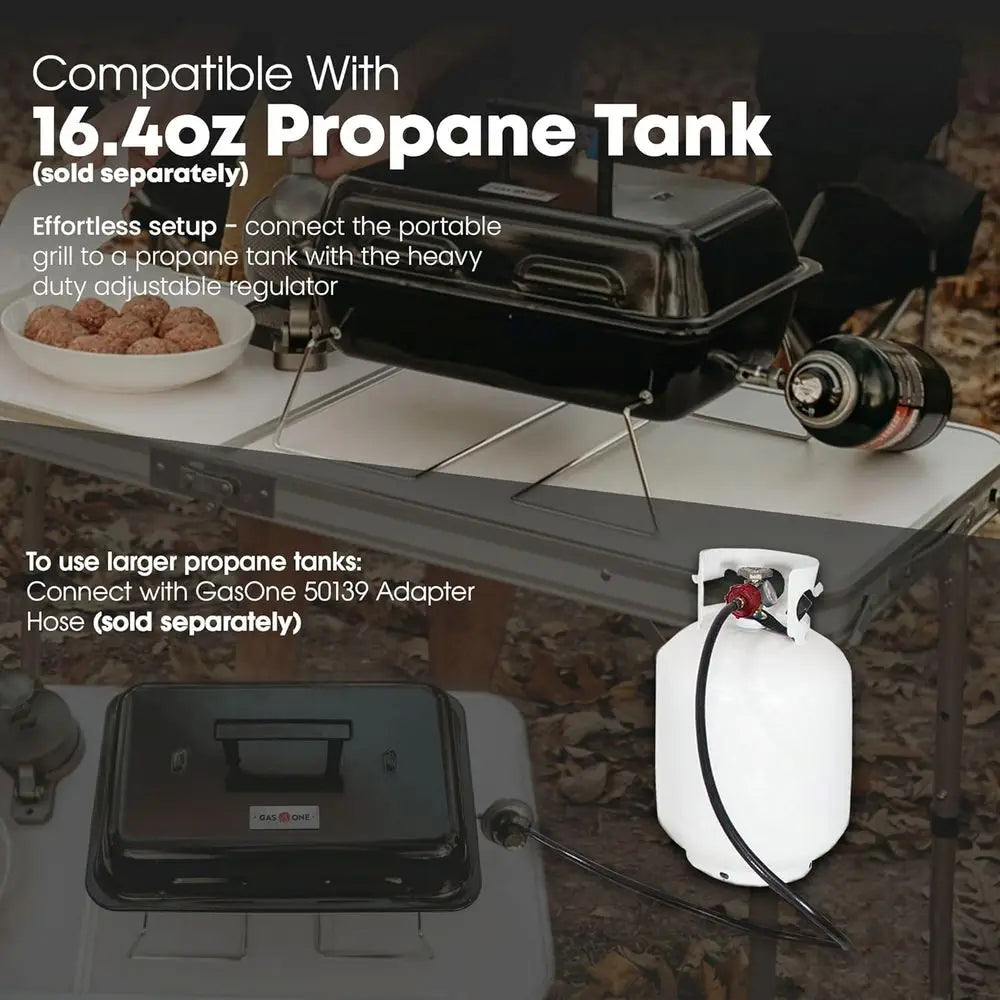 Portable Propane Gas Grill with Foldable Legs -