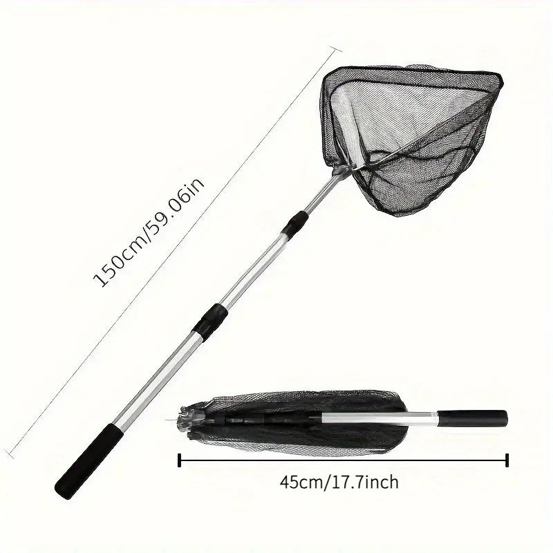 1pc Aluminum Alloy Fishing Net Telescopic Handle