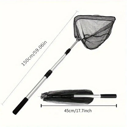 1pc Aluminum Alloy Fishing Net Telescopic Handle