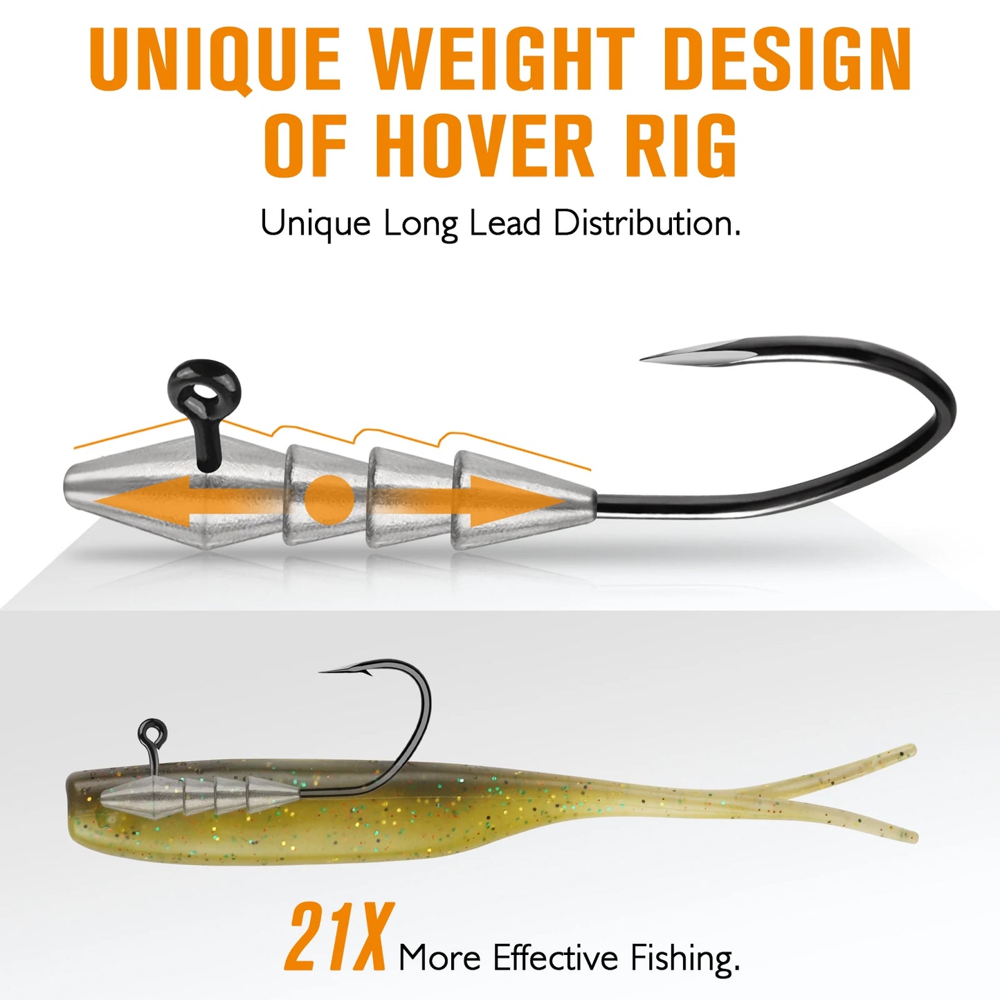 15PCS Hover Rig Jig head Swimbait Heads 1/16OZ 1/8OZ