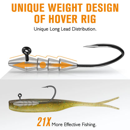 15PCS Hover Rig Jig head Swimbait Heads 1/16OZ 1/8OZ