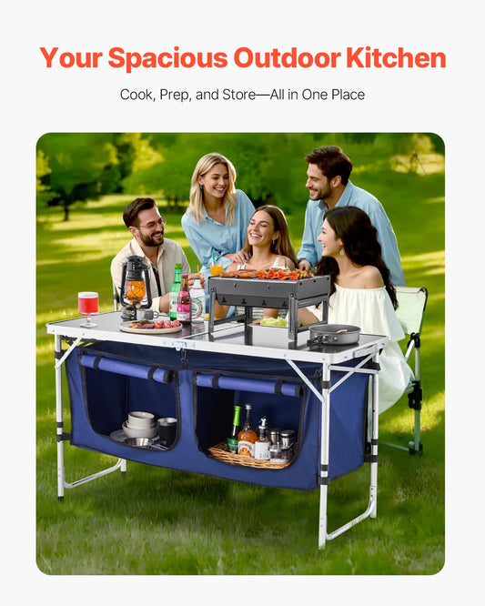VEVORCamping Kitchen Table Folding Outdoor 